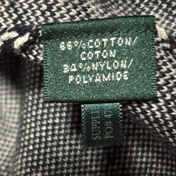 Lauren Ralph Lauren Knit Dress Women's Size Medium Black White Check Stretch - Picture 10 of 12